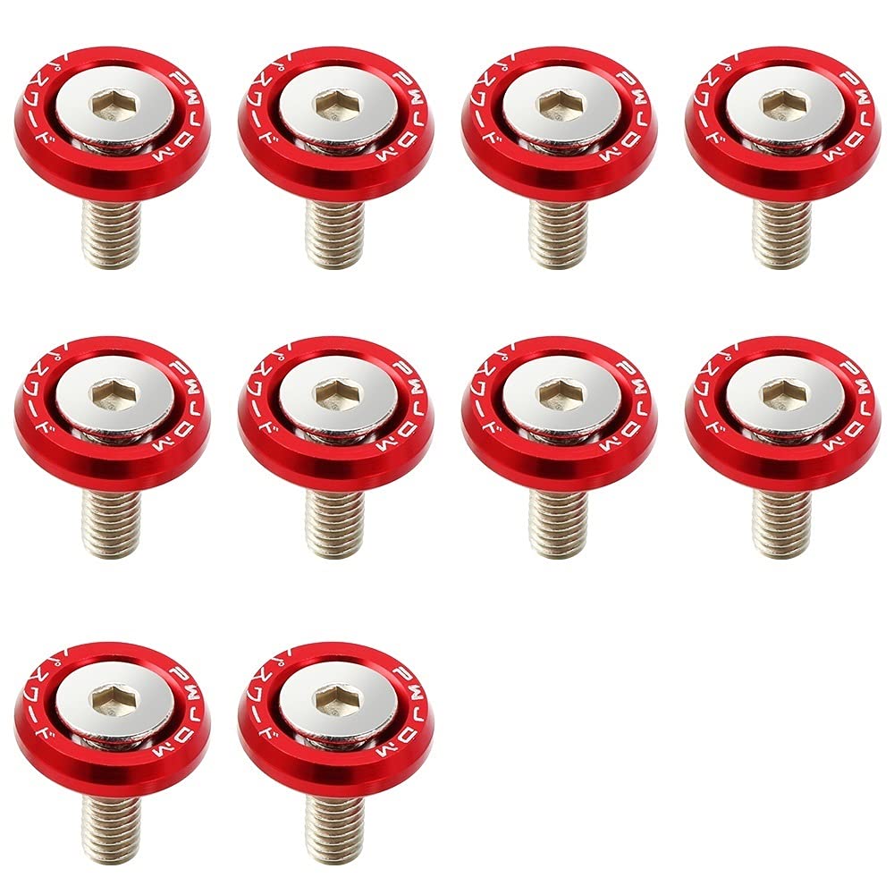 KotflüGel Unterlegscheibe Schraube 20x car modifizierte Schraubendichtungen Sechs Farben(Red) von GBSONGJIN