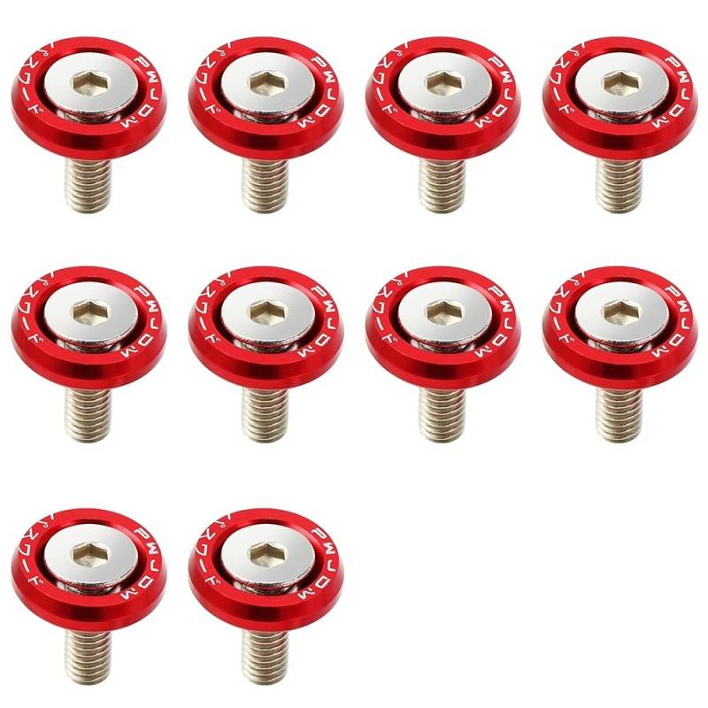 KotflüGel Unterlegscheibe Schraube 20x car modifizierte Schraubendichtungen Sechs Farben(Red) von GBSONGJIN