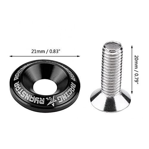 KotflüGel Unterlegscheibe Schraube Für Bolzen 20 stücke Aluminium-Bumper/Fender-Waschmaschine Bolzen Motor Bay Dress Up Kit Autozubehör(A) von GBSONGJIN