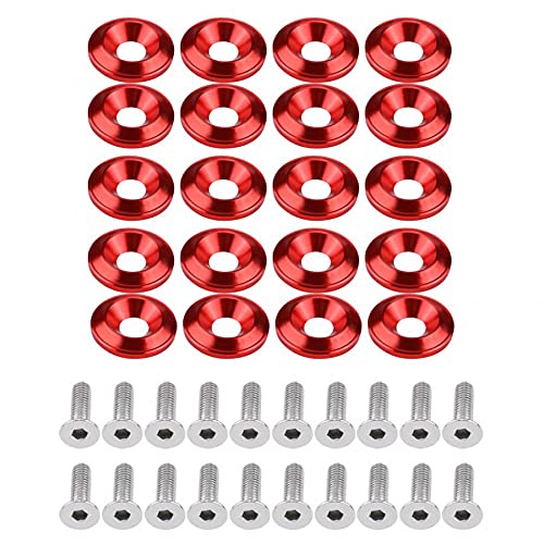 KotflüGel Unterlegscheibe Schraube Für Bolzen 20 stücke Aluminium-Bumper/Fender-Waschmaschine Bolzen Motor Bay Dress Up Kit Autozubehör(B) von GBSONGJIN