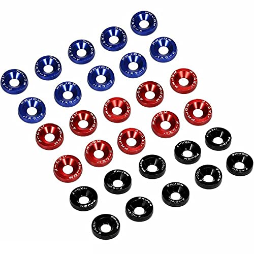 KotflüGel Unterlegscheibe Schraube Muttern Bolzen 1. 0 STÜCKE M6. Auto Styling Universal Modifikation Aufkleber Aufkleber Passwort Fender Waschmaschine Kennzeichen Bolzen(10pcs Random Color) von GBSONGJIN