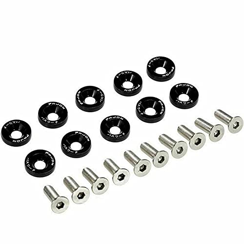 KotflüGel Unterlegscheibe Schraube Muttern Bolzen 1. 0 STÜCKE M6. Auto Styling Universal Modifikation Aufkleber Aufkleber Passwort Fender Waschmaschine Kennzeichen Bolzen(10pcs black) von GBSONGJIN