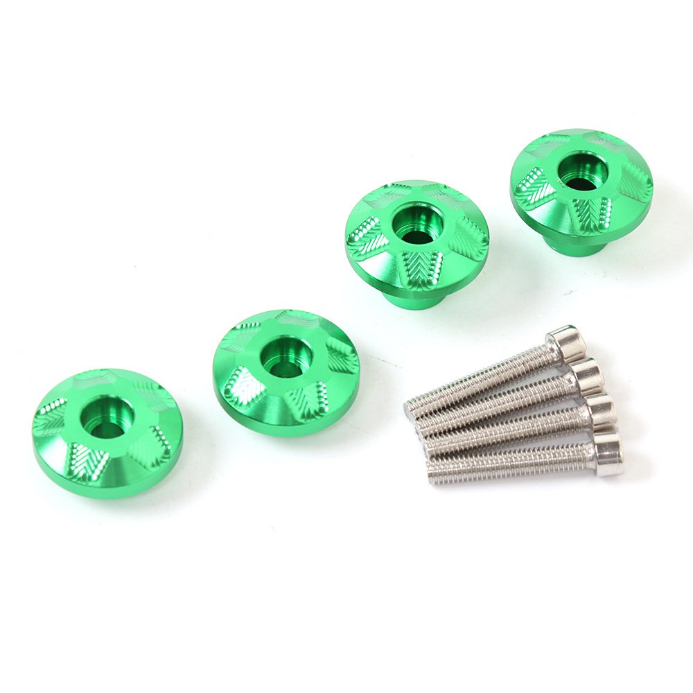 KotflüGel Unterlegscheibe Schraube Universal CNC Front Fender Rahmenschieber Schrauben Gabelschutz(Green) von GBSONGJIN