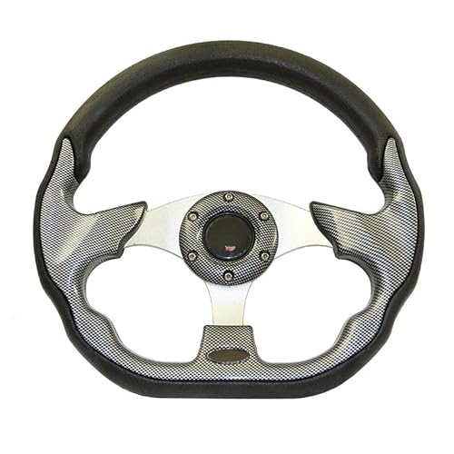 Lenkrad Auto,Sportlenkrad 12,5-Zoll-320mm Metall-Faux-Leder-Fahrzeug-Modifikation 6-Bolzen-Rennstil PU. Lederlenkrad(Carbon Fiber) von GBSONGJIN