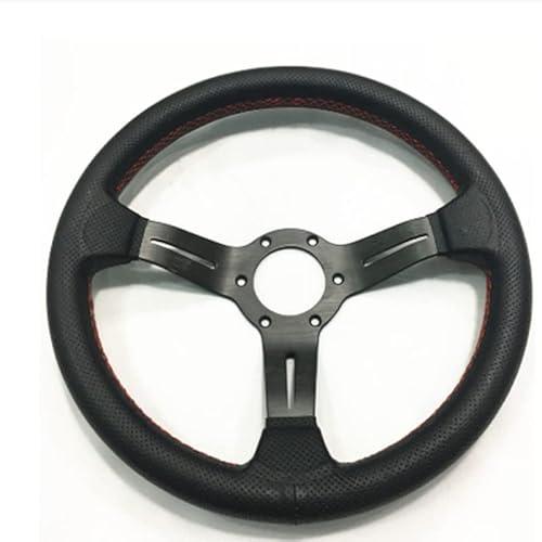 Lenkrad Auto,Sportlenkrad Sport Lenkrad Leder Universal 13 Zoll Drifting Tuning Lenkrad von GBSONGJIN