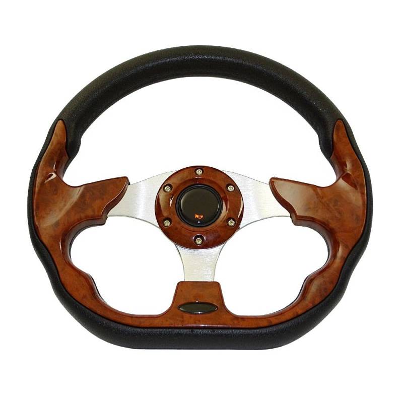 Lenkrad Auto,Sportlenkrad Universal 13 "320mm Racing Sportwagen Lenkrad mit Hupenknopf Kohlefaser(Wood) von GBSONGJIN