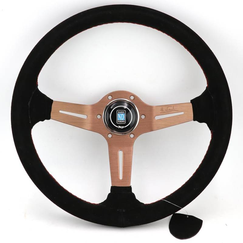 Lenkrad Auto,Sportlenkrad Universal 14-Zoll-Leder-Lenkrad-Drift-Sport-Lenkräder(Titanium) von GBSONGJIN