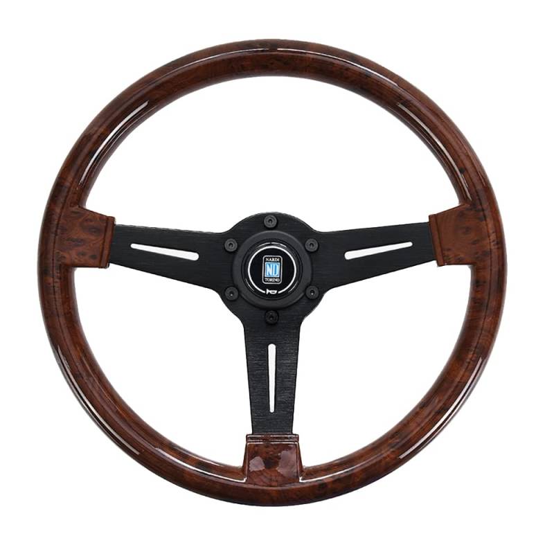 Lenkrad Auto,Sportlenkrad Universal-14-Zoll-Retro Holzmaserung Auto Racing Lenkräder Tief Corn Driften ABS Sport-Lenkrad(A) von GBSONGJIN