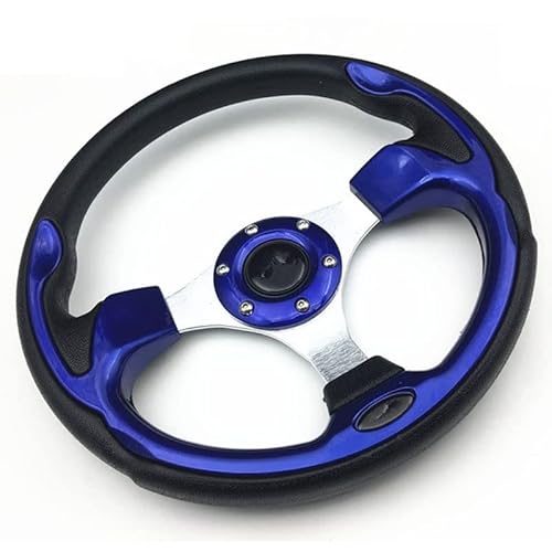 Lenkrad Auto,Sportlenkrad Universal Mini Drifting Lenkrad 320mm (13 Zoll) Rennwagen PVC. Modifikation Aluminiumrahmen leichtes Gewicht(Blue) von GBSONGJIN