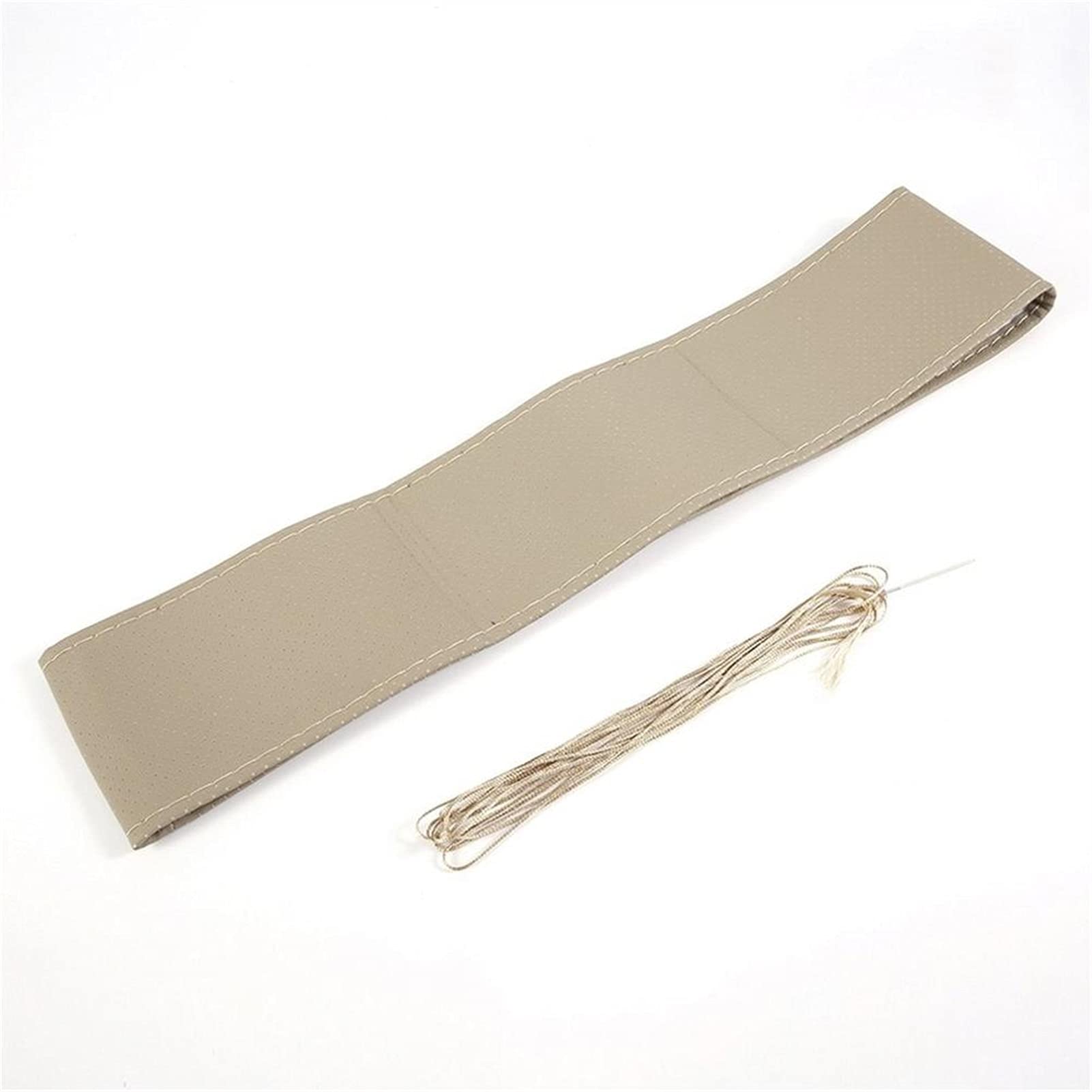Lenkradbezug,Lenkradbezug Leder 2 stücke Auto Lenkrad Geflecht Abdeckung Nadeln und Thread Künstliche Leder Autoabdeckungen Suite 4 Farbe DIY Textur Soft Auto Zubehör(Beige) von GBSONGJIN