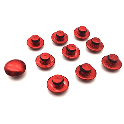 Radschraubenkappen,Radmuttern Kappen 10 stücke Universal Sechskantbuchse Bolzen Schraubenmutter Kopf Abdeckkappe M8 8mm M10 10mm M6 6mm Gebrauch for Suzuki BMW(Red,M6) von GBSONGJIN