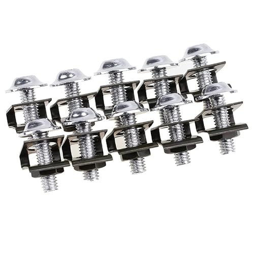 Radschraubenkappen,Radmuttern Kappen 10 teile/los Universal M6 6mm Motorrad Verkleidungskörper Bolzen Muttern Roller Geschwindigkeit Befestigungsklammern Schraubfeder Bolzen Muttern(Silver) von GBSONGJIN