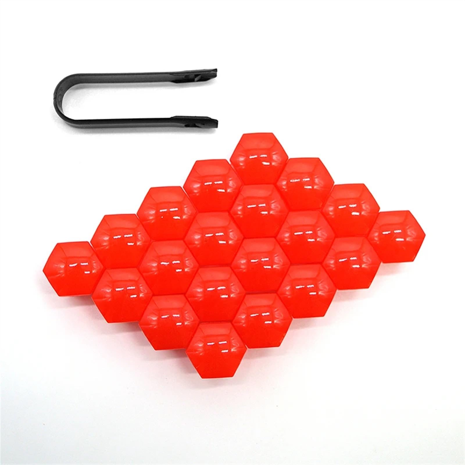 Radschraubenkappen,Radmuttern Kappen 17/19/21mm Radmutterkappe Rostfreier Autonaben-Autoreifen-Schraubverschluss Außendekoration Gewidmet Schutz(Red,17MM) von GBSONGJIN