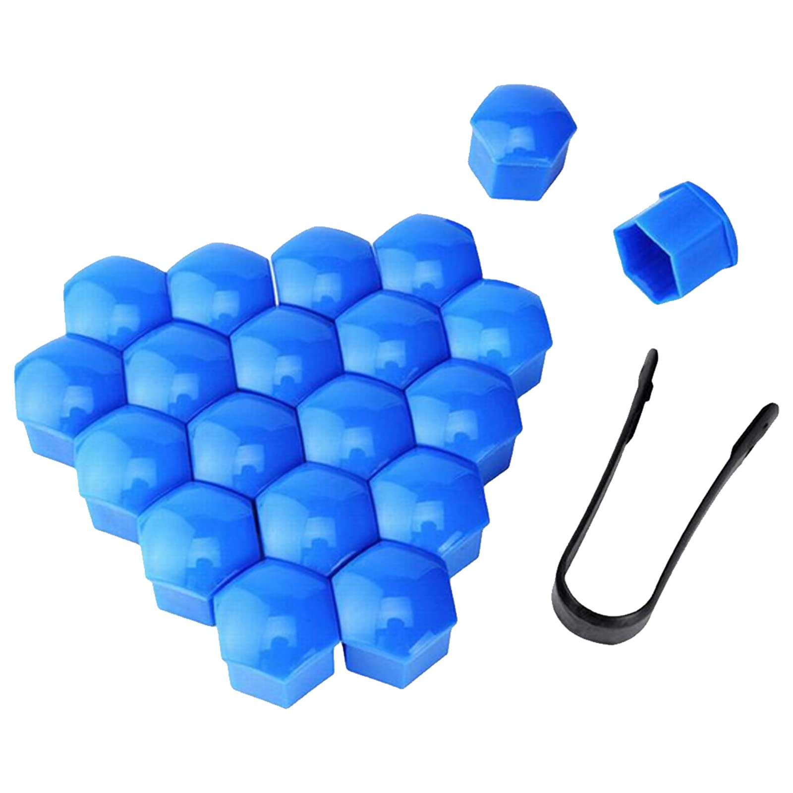Radschraubenkappen,Radmuttern Kappen 2. 0 STÜCKE 1. 7mm 4 Farben Auto Radkappen Bolzen Abdeckungen Muttern Auto Rad Nabenschutz Schraubkappe Styling Anti Rostabdeckung Auto Accessorie(Blue) von GBSONGJIN