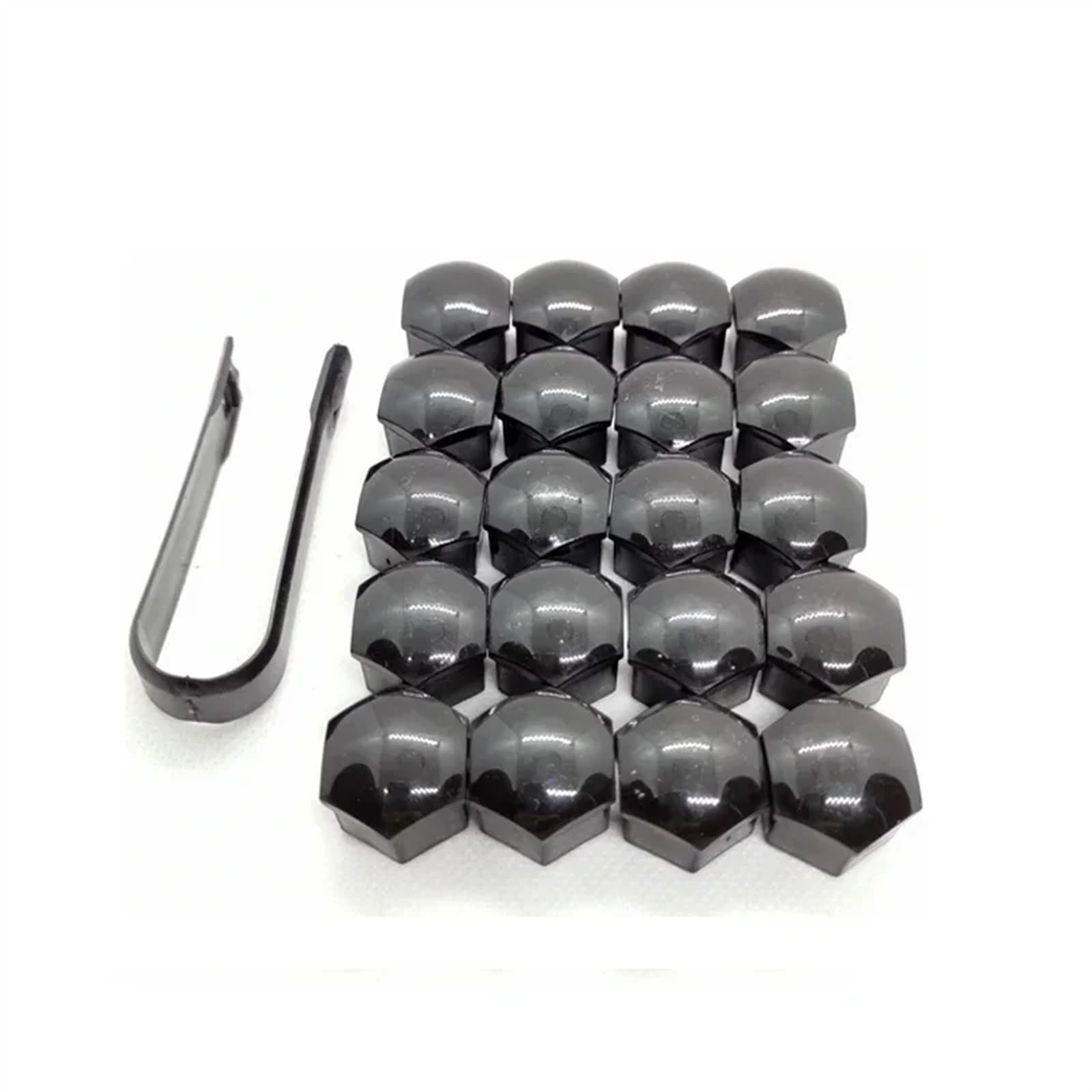 Radschraubenkappen,Radmuttern Kappen 20 Stück 17 mm 19 mm 21 mm Radmuttern-Schraubenkopf-Abdeckkappen Schutzschraubenkappen Außendekoration Schutzschraubenfelgen Schwarz(19mm) von GBSONGJIN