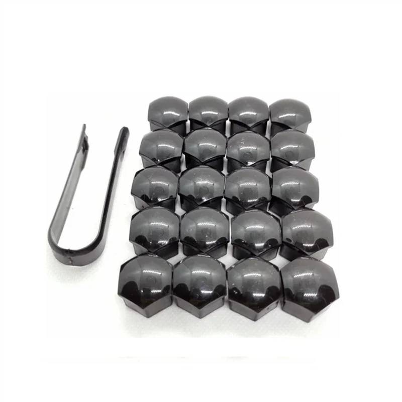 Radschraubenkappen,Radmuttern Kappen 20 Stück 17 mm 19 mm 21 mm Radmuttern-Schraubenkopf-Abdeckkappen Schutzschraubenkappen Außendekoration Schutzschraubenfelgen Schwarz(19mm) von GBSONGJIN