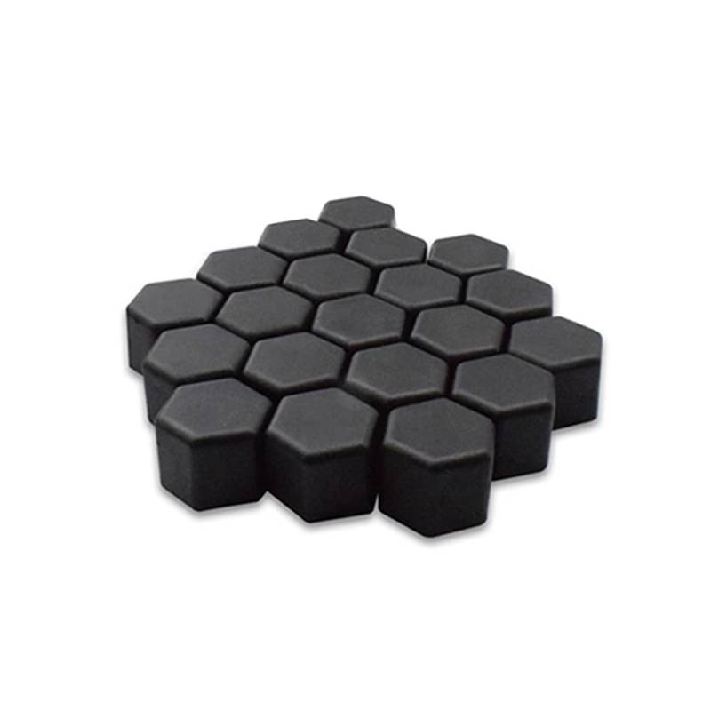 Radschraubenkappen,Radmuttern Kappen 20 Stück 17 mm 19 mm 21 mm schwarze Auto-Radkappen Schrauben Abdeckungen Muttern Silikon Auto Radnabenschutz Schraubverschluss Styling Anti-Rost-Abdeckung(Black,19 von GBSONGJIN