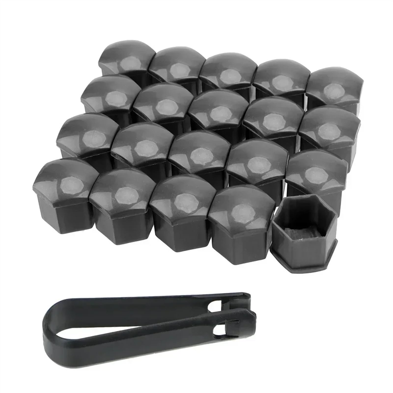 Radschraubenkappen,Radmuttern Kappen 20 Stück Auto-Radmutternkappen, Autoreifen-Rostschutz, Nabenschraubenschutz, Muttern-Styling, Dekorationswerkzeuge, Zubehör, 17 mm, 19 mm, 21 mm(Gray 17mm with Cli Radschraubenkappen,Radmuttern Kappen 20 Stück Auto-Radmutternkappen, Autoreifen-Rostschutz, Nabenschraubenschutz, Muttern-Styling, Dekorationswerkzeuge, Zubehör, 17 mm, 19 mm, 21 mm(Gray 17mm with Cli von GBSONGJIN