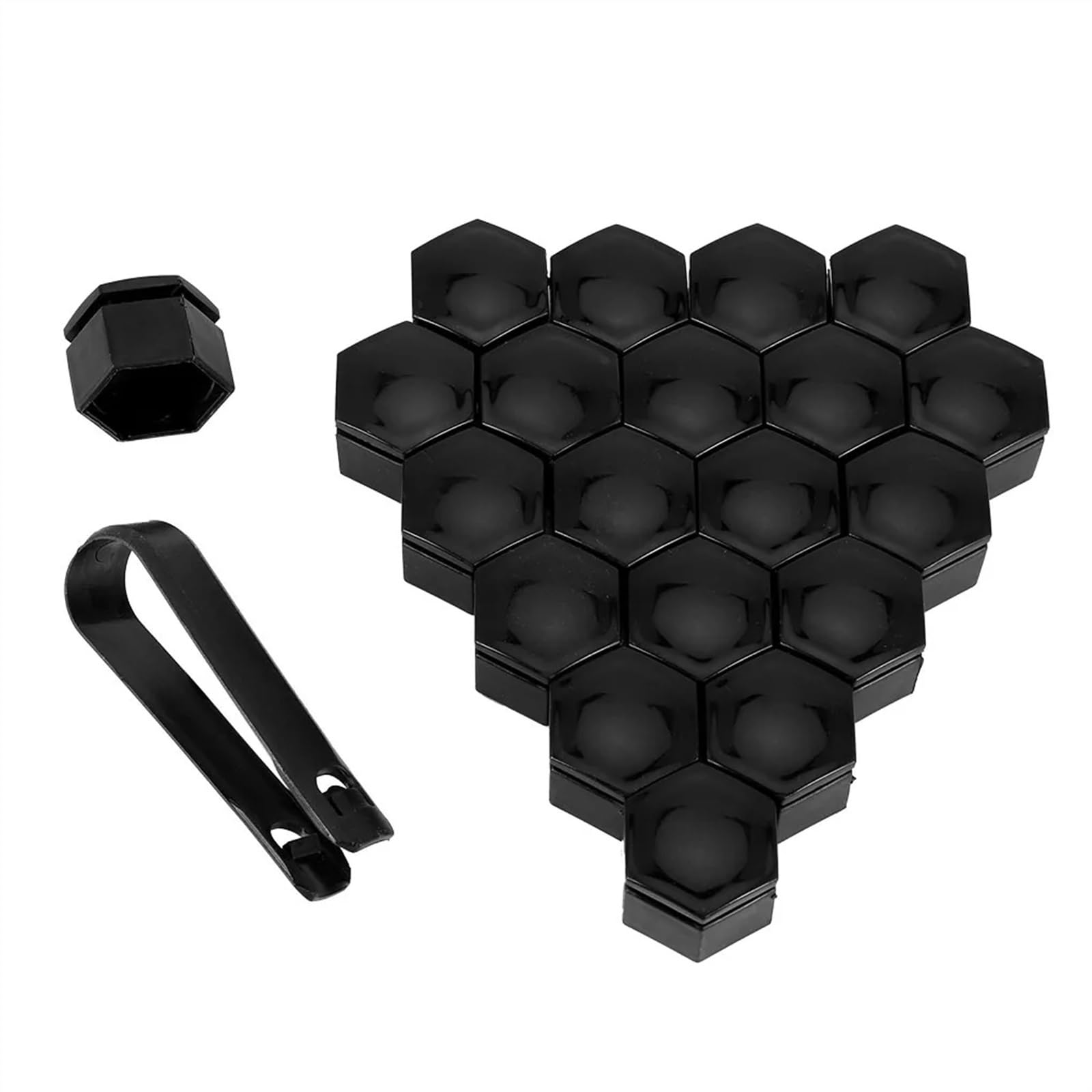 Radschraubenkappen,Radmuttern Kappen 20 Stück Auto-Radmutternkappen Auto-Nabenschraubenabdeckung 17 mm 19 mm 21 mm Bolzenfelgen Außendekoration Spezialsteckdosenschutz Staubdicht(22mm Black) von GBSONGJIN