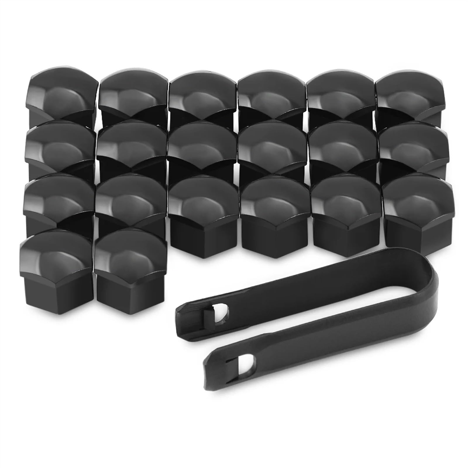 Radschraubenkappen,Radmuttern Kappen 20 Stücke Auto Radmutterkappen(Black) von GBSONGJIN