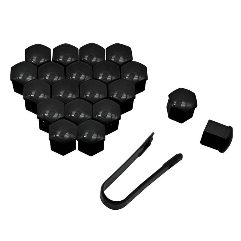 Radschraubenkappen,Radmuttern Kappen 20 stücke autodekoration auto anti-rost auto dekoration anti-rost auto nabe schraube abdeckung 17 19 21mm außen dekoration(Black,21mm) von GBSONGJIN