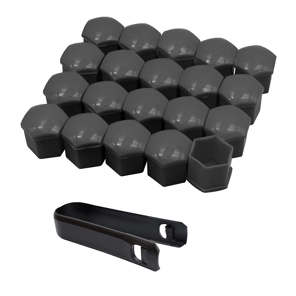 Radschraubenkappen,Radmuttern Kappen 20x Auto Reifen Radmutterkappe 17 19 21mm Auto Hub Schraube Abdeckung Gebrauch for Ford Buick Mazda Hyundai Chevrolet Kia Außendekoration.(Gray,19mm) von GBSONGJIN