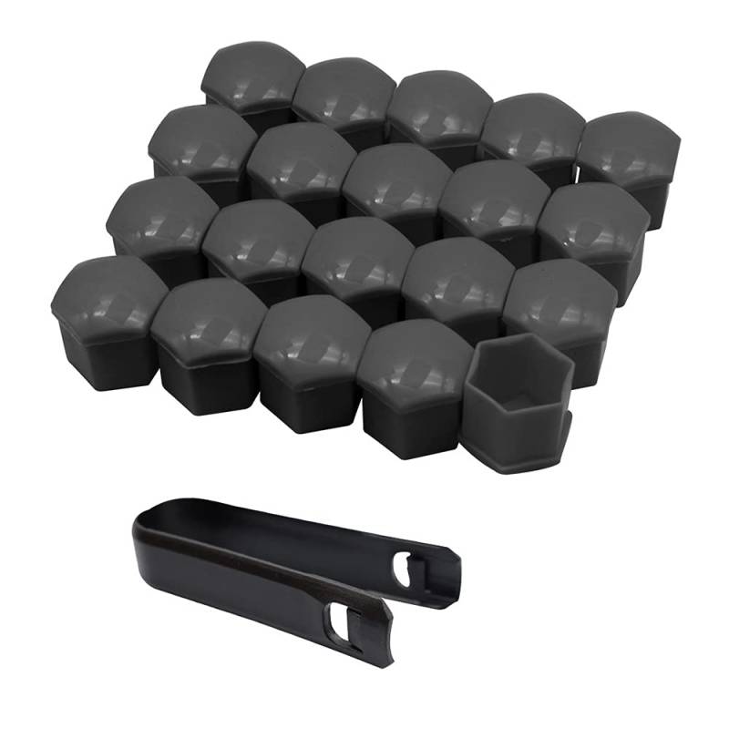 Radschraubenkappen,Radmuttern Kappen 20x Auto Reifen Radmutterkappe 17 19 21mm Auto Hub Schraube Abdeckung Gebrauch for Ford Buick Mazda Hyundai Chevrolet Kia Außendekoration.(Gray,19mm) von GBSONGJIN