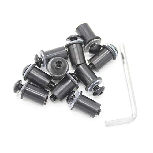 Radschraubenkappen,Radmuttern Kappen Universal 10 stücke 5mm Aluminium Motorradschraube Kit Motorrad Windschutzscheiben Windschutzscheibenschrauben Schrauben Nut Fastener(Black) von GBSONGJIN