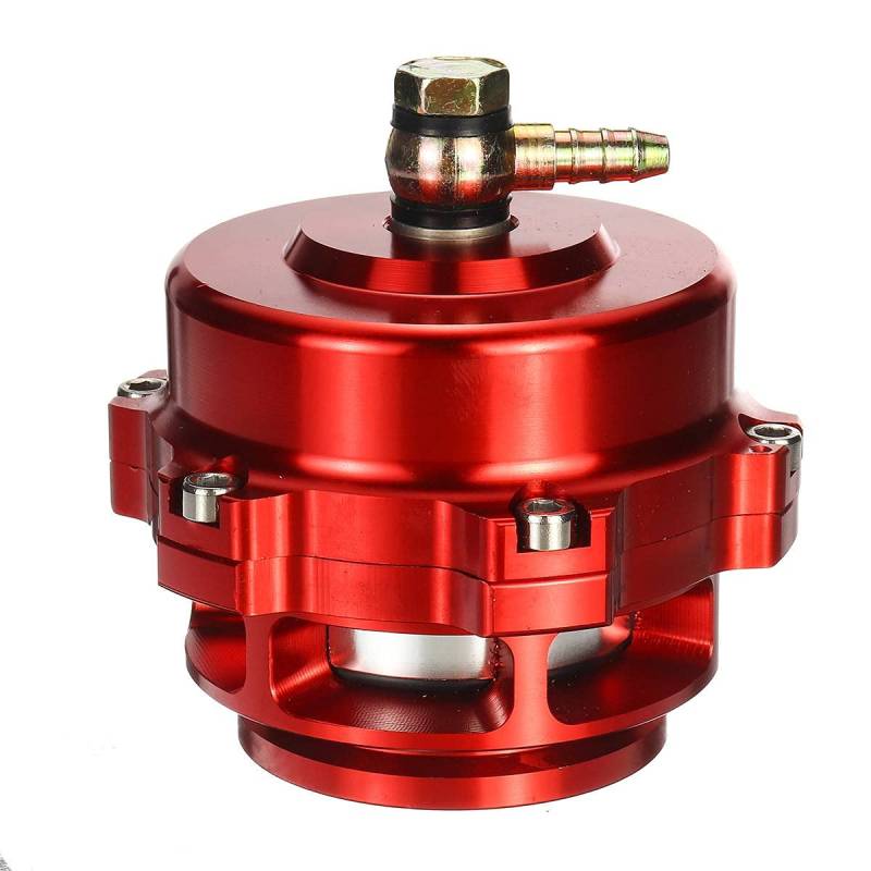 Turbo Blow Off Valve,Blow Off Ventil 50mm Turbo Blow Off-Ventil Aluminiumlegierung 360 Vent BOV V- Bandklemme 3. 5PSI. Boost mit Frühling O-Ring(Red) von GBSONGJIN