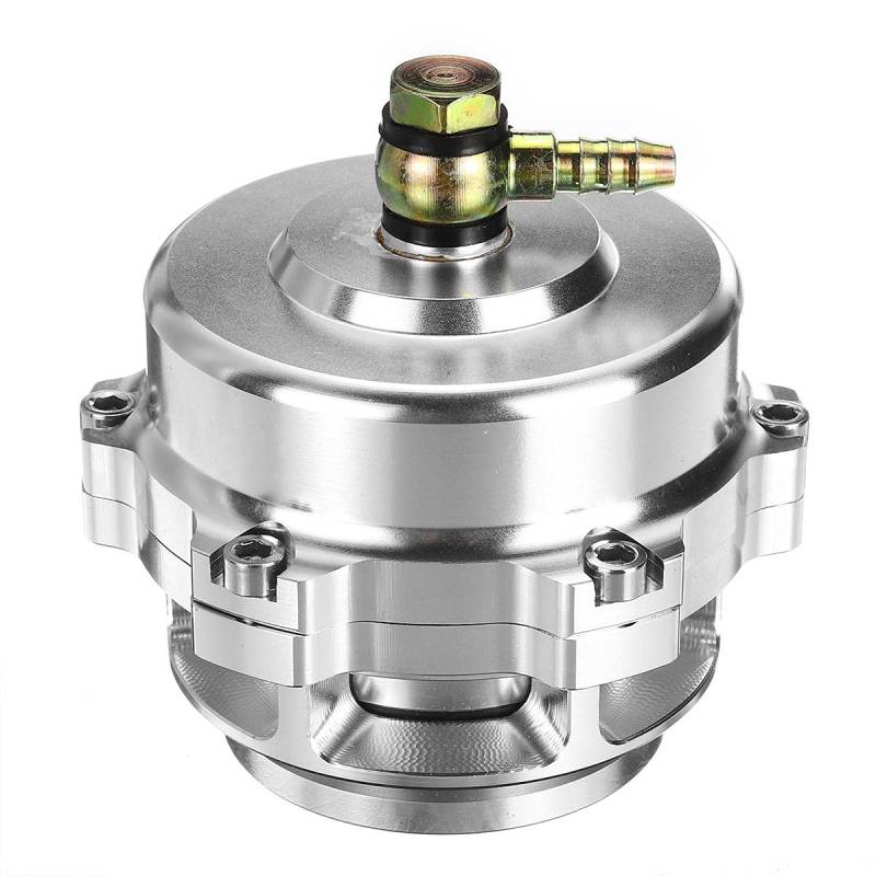Turbo Blow Off Valve,Blow Off Ventil 50mm Turbo Blow Off-Ventil Aluminiumlegierung 360 Vent BOV V- Bandklemme 3. 5PSI. Boost mit Frühling O-Ring(Silver) von GBSONGJIN