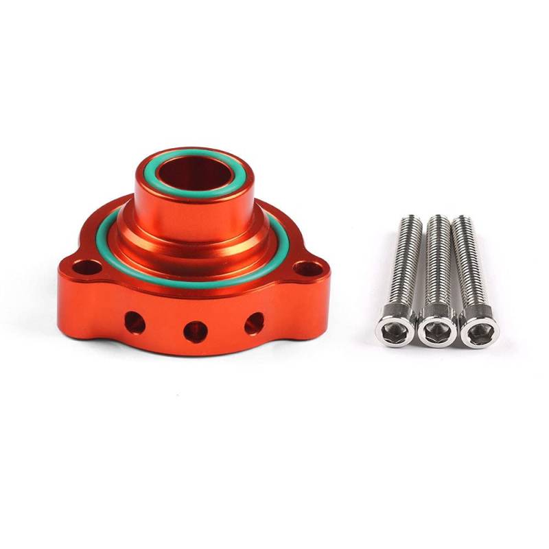 Turbo Blow Off Valve,Blow Off Ventil Turbo-Blow-Off-Ventil-Dump-Adapter Bolt-on Top Mount Fit-Verwendung for Peugeot-Fit-Verwendung for BMW Mini Coopers Turbo-Motoren(Orange) von GBSONGJIN
