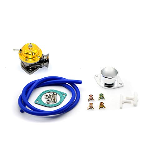 Turbo Blow Off Valve,Blow Off Ventil universal Type -RS Turbo wegblasenventil Einstellbare 25psi BOV. Schlag Dump/Blow Off Adapter 5 Farben(Gold) von GBSONGJIN