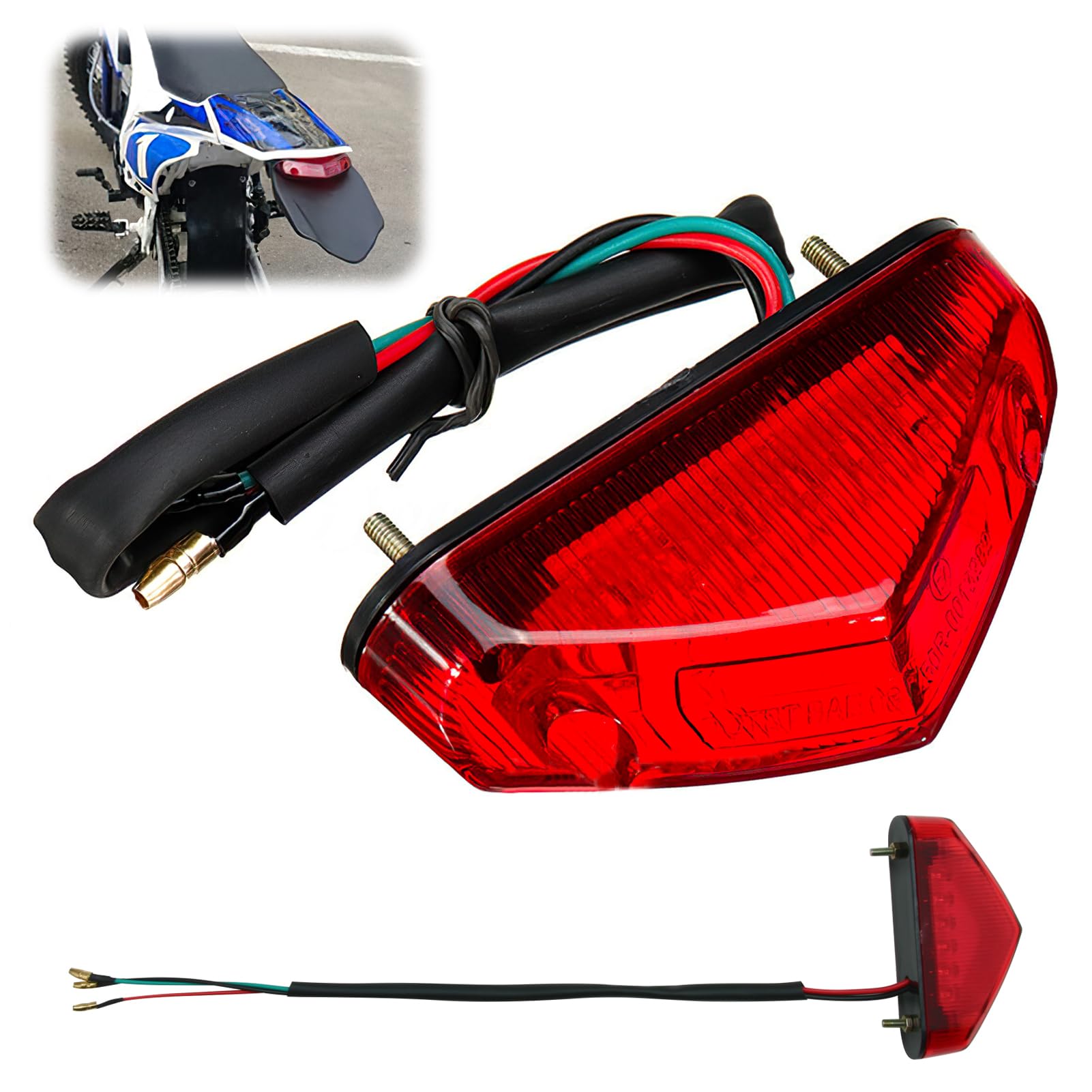 GBULTR Hochwertiges Motorrad Rücklicht LED Bremslicht, 12V 9 LED Universal für Motorräder, ATVs, Dirt Bikes, E-geprüft, Robustes ABS-Gehäuse, Ultraschallschweißtechnologie, 50.000 Stunden Lebensdauer GBULTR Hochwertiges Motorrad Rücklicht LED Bremslicht, 12V 9 LED Universal für Motorräder, ATVs, Dirt Bikes, E-geprüft, Robustes ABS-Gehäuse, Ultraschallschweißtechnologie, 50.000 Stunden Lebensdauer von GBULTR