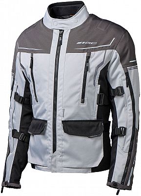 GC Bikewear Catania, Textiljacke wasserdicht - Hellgrau/Grau/Schwarz - S von GC Bikewear