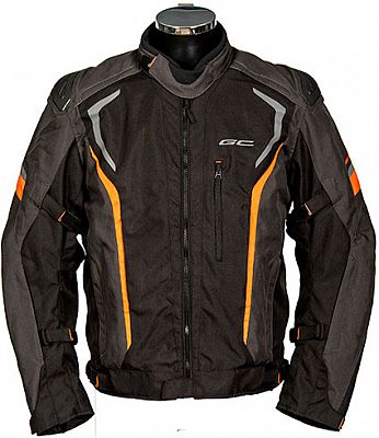 GC Bikewear Malibu, Textiljacke wasserdicht - Schwarz/Grau/Orange - S von GC Bikewear