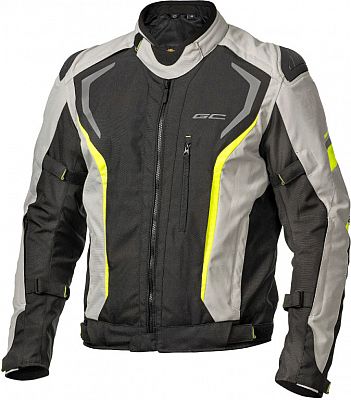 GC Bikewear Malibu, Textiljacke wasserdicht - Schwarz/Hellgrau/Neon-Gelb - 3XL von GC Bikewear