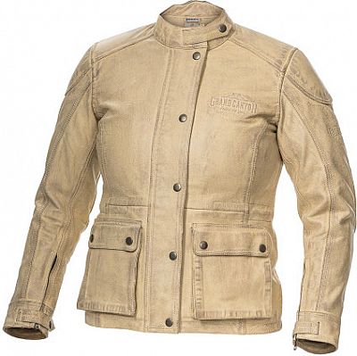 GC Bikewear Verona, Lederjacke Damen - Beige - L von GC Bikewear