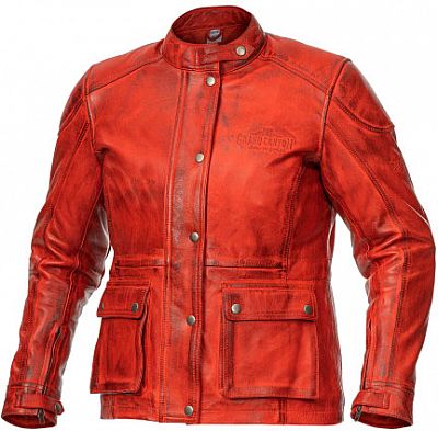 GC Bikewear Verona, Lederjacke Damen - Rot - M von GC Bikewear