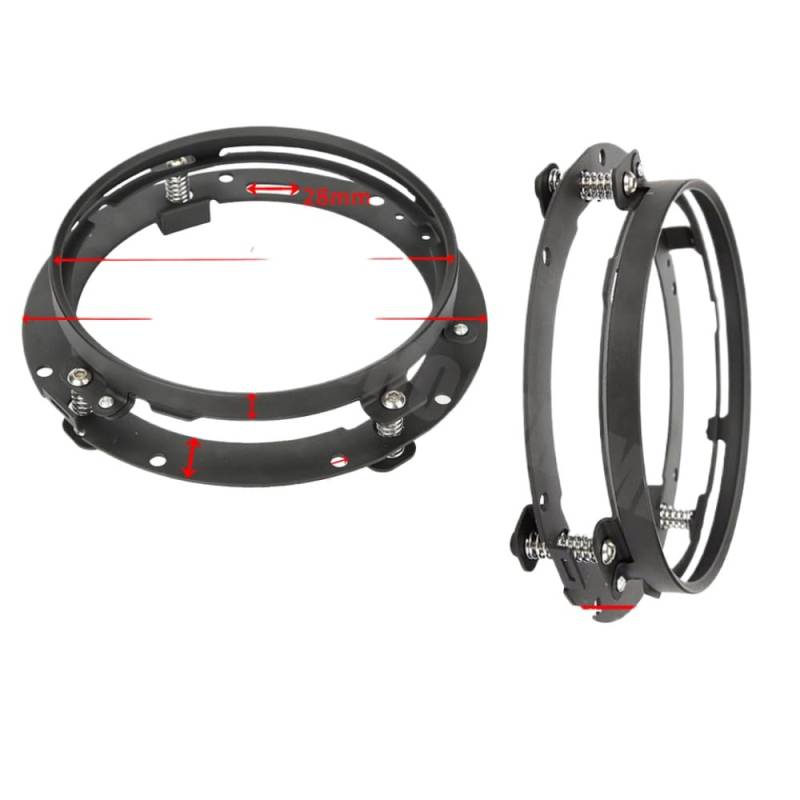 7 -Zoll -LED -Scheinwerfer -Ring -Ring -Adapter -Halterung für JK -Scheinwerferlampenhalter(1PC Sliver) von GCDZKJIJ