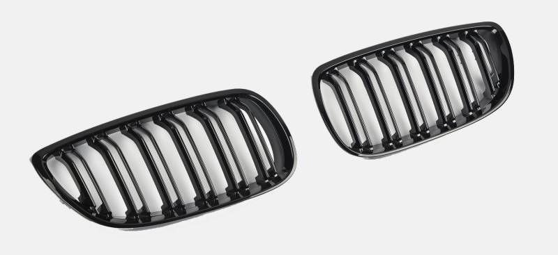 GCP PASST FÜR 3ER E92 E93 06-10 SPORT KÜHLERGRILL DOPPELSTEG GRILL GLANZ SCHWARZ von GCP