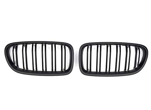 GCP PASST FÜR 5ER F10 F11 SPORT KÜHLERGRILL DOPPELSTEG GRILL MATT SCHWARZ von GCP