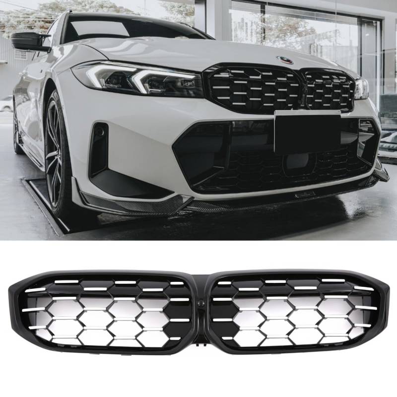 GCP PASST FÜR BMW 3ER G20 G21 LCI AB 07/2022 KÜHLERGRILL CHROM SCHWARZ von GCP