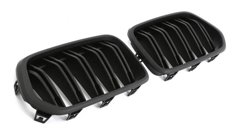 GCP PASST FÜR BMW X2 F39 SPORT KÜHLERGRILL DOPPELSTEG GRILL MATT SCHWARZ von GCP