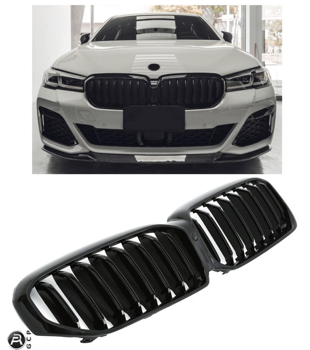 PASST FÜR 5ER G30 G31 LCI SPORT KÜHLERGRILL GLANZ SCHWARZ von GCP