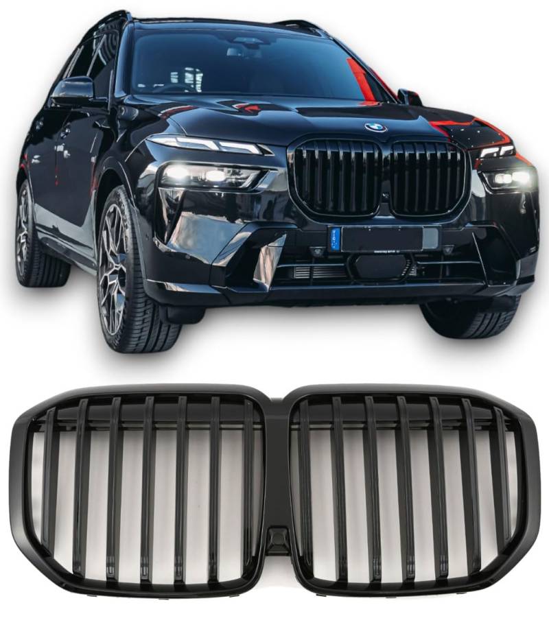 PASST FÜR BMW X7 G07 LCI KÜHLERGRILL GLANZ SCHWARZ von GCP