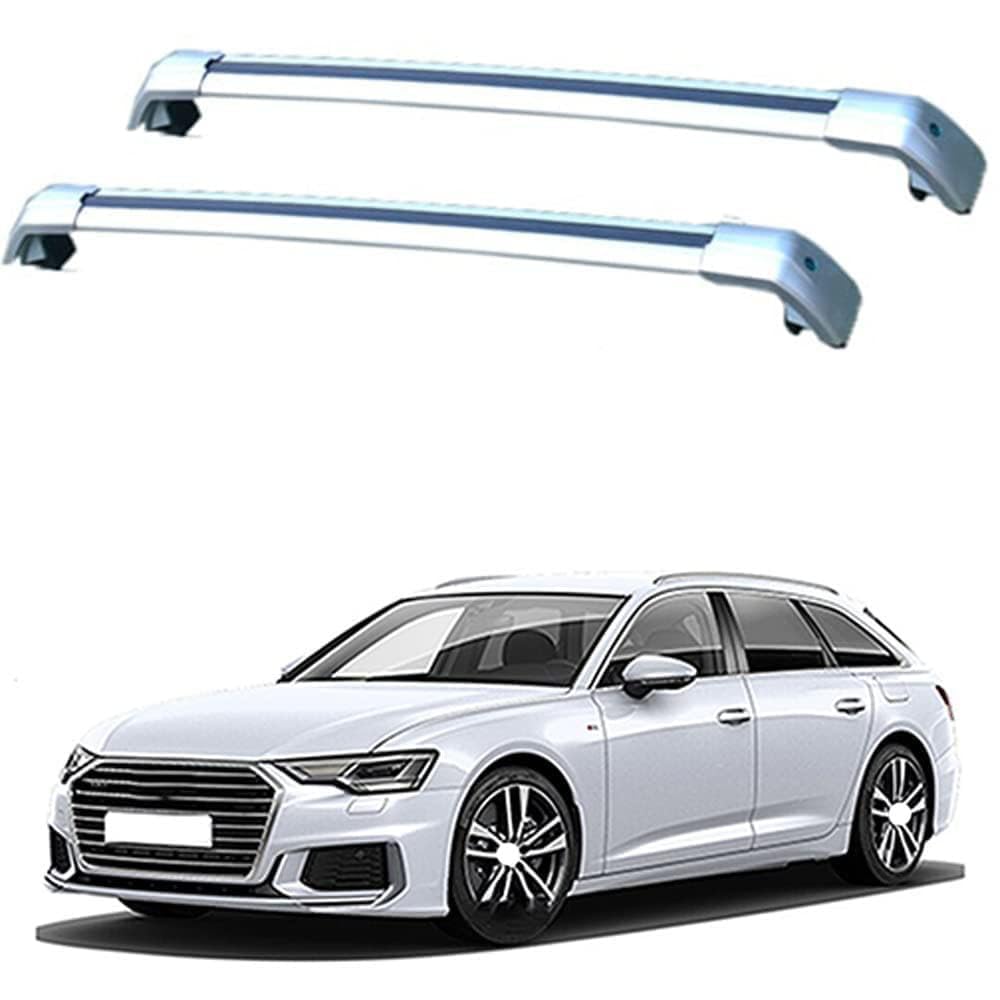 2 Stück Aluminium Dachträger Relingträger,Dachgepäckträger Alu Relingträger für A6 Avant (C8, 4A5) [2018-2023],C von GCTRICL