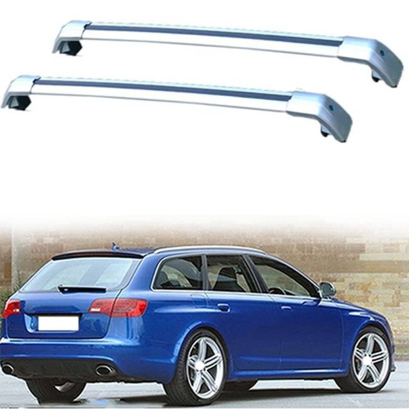 2 Stück Aluminium Dachträger Relingträger,Dachgepäckträger Alu Relingträger für A6 Avant Estate C6 2005-2010,A von GCTRICL