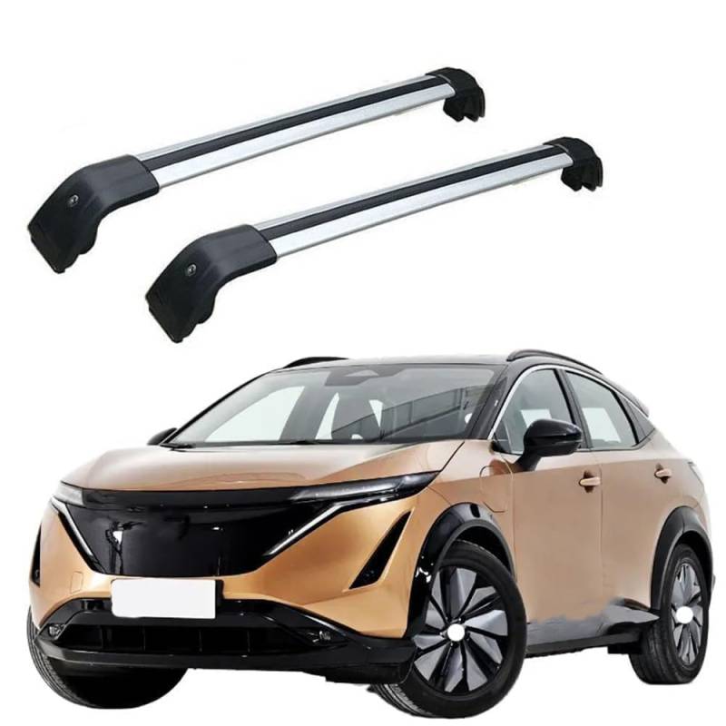 2 Stück Aluminium Dachträger Relingträger,Dachgepäckträger Alu Relingträger für Aryia 2022 2023 2024,B von GCTRICL