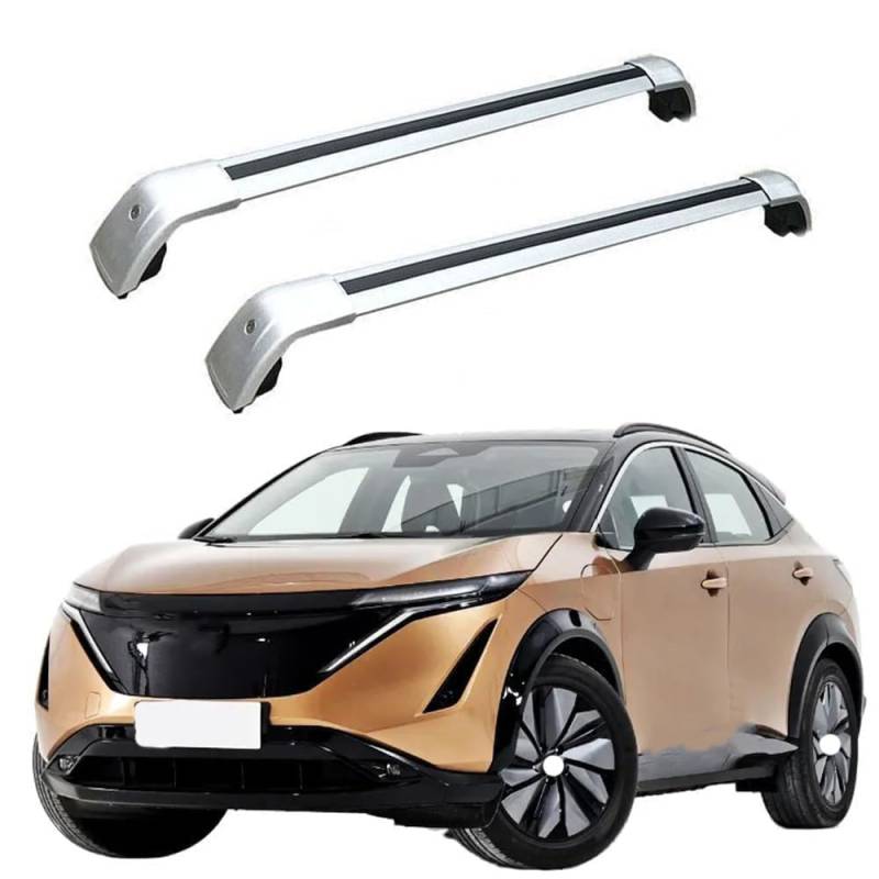 2 Stück Aluminium Dachträger Relingträger,Dachgepäckträger Alu Relingträger für Aryia 2022 2023 2024,C von GCTRICL