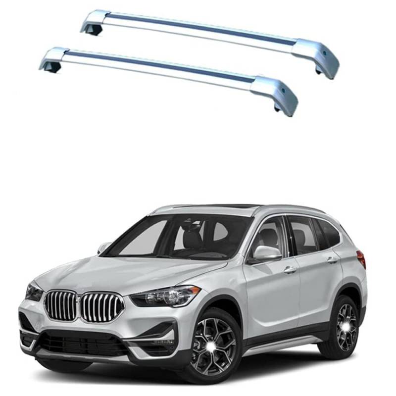 2 Stück Aluminium Dachträger Relingträger,Dachgepäckträger Alu Relingträger für BMW X1 F48 2016-2020,C von GCTRICL